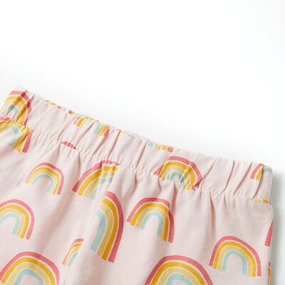 Pijama infantil de manga corta rosa suave 140