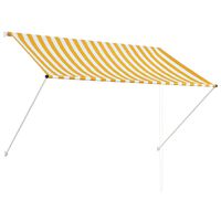 vidaXL Toldo retráctil 200x150 cm amarillo y blanco