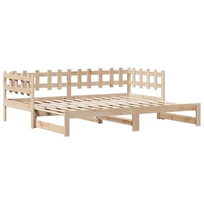 vidaXL Sofá cama nido con cajones madera maciza de pino 80x200 cm