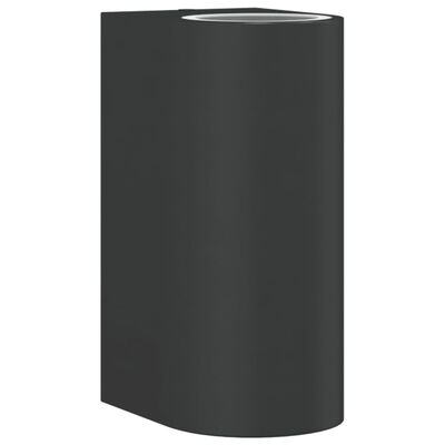 vidaXL Lámpara de pared de exterior aluminio fundido negro