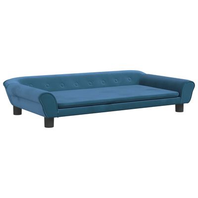 vidaXL Cama para perros de terciopelo azul 100x50x21 cm