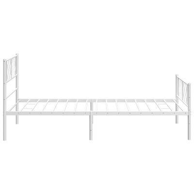 vidaXL Estructura cama sin colchón con estribo metal blanco 100x190 cm