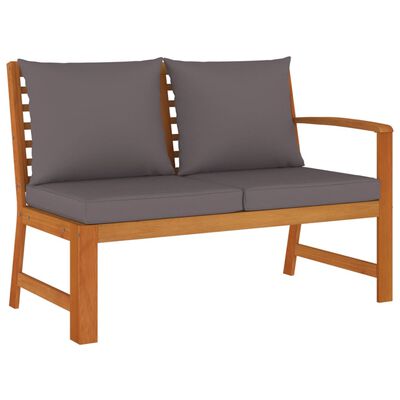 vidaXL Juego comedor jardín con cojines 9 piezas madera maciza acacia