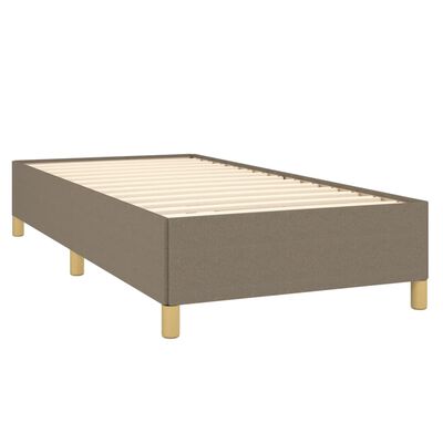 vidaXL Estructura de cama sin colchón tela gris taupe 90x190 cm