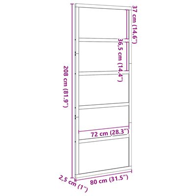 vidaXL Puerta de granero madera maciza de pino 80x208 cm