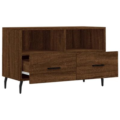 vidaXL Mueble para TV madera contrachapada roble marrón 80x36x50 cm