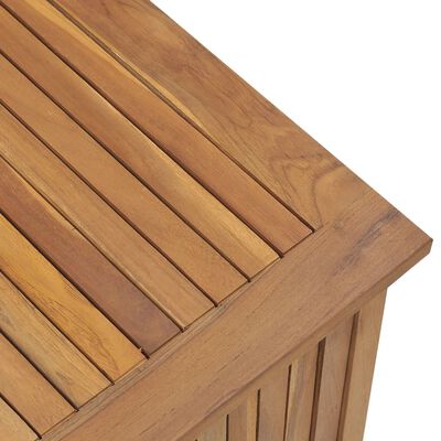 vidaXL Baúl de jardín madera maciza de teca 114x50x58 cm