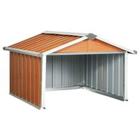 vidaXL Cobertizo para cortacésped acero galvanizado marrón 92x97x63 cm