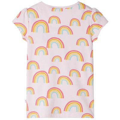 Pijama infantil de manga corta rosa suave 92