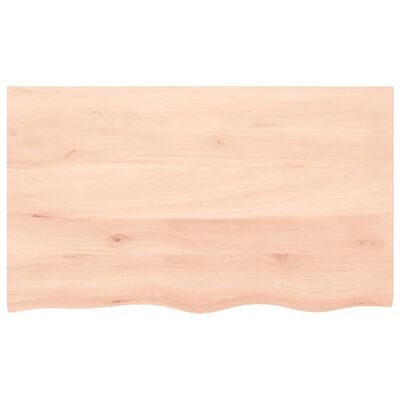 vidaXL Tablero de mesa madera maciza roble sin tratar 100x60x(2-6) cm