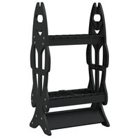 vidaXL Soporte de cañas de pescar para 16 cañas negro