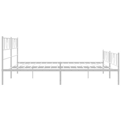 vidaXL Estructura cama sin colchón con estribo metal blanco 193x203 cm