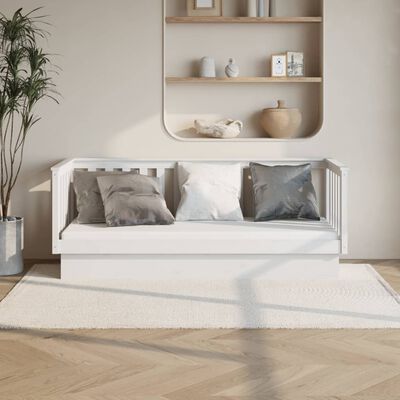 vidaXL Sofá cama sin colchón madera maciza de pino blanco 90x190 cm