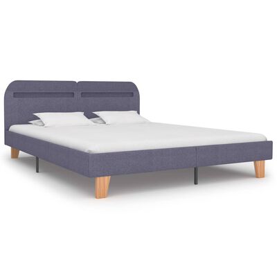 vidaXL Estructura cama con LED sin colchón tela gris claro 160x200 cm