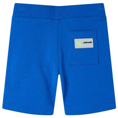 Pantalón corto infantil con cordón azul 140