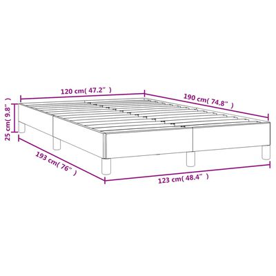 vidaXL Estructura de cama terciopelo azul oscuro 120x190 cm