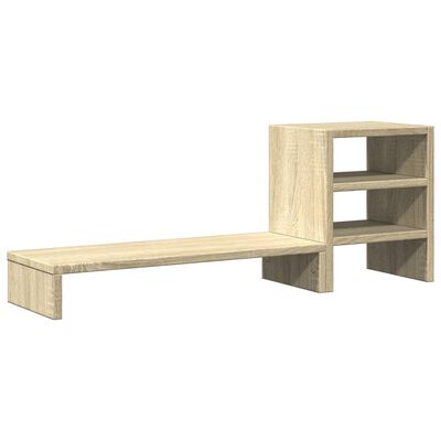 vidaXL Soporte monitor con organizador escritorio madera roble Sonoma