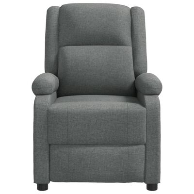 vidaXL Sillón reclinable de tela gris oscuro