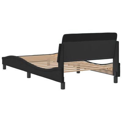 vidaXL Estructura de cama sin colchón terciopelo negro 100x200 cm