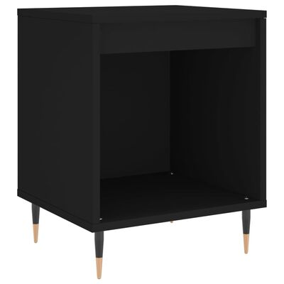 vidaXL Mesitas de noche 2 uds madera de ingeniería negro 40x35x50 cm