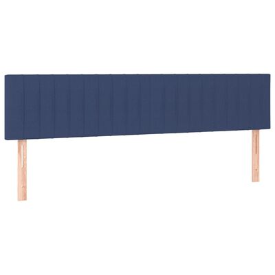 vidaXL Cabecero con LED de tela azul 180x5x78/88 cm