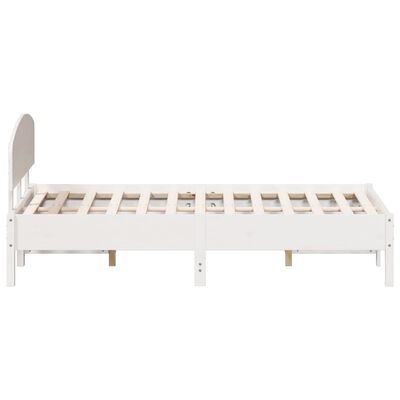 vidaXL Estructura de cama sin colchón madera de pino blanco 135x190 cm