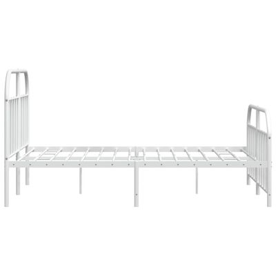 vidaXL Estructura cama sin colchón con estribo metal blanco 150x200 cm