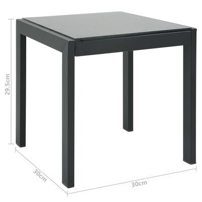 vidaXL Tumbonas con mesa 2 unidades textilene y acero