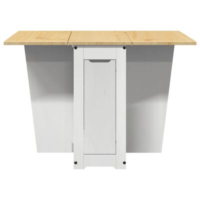 vidaXL Mesa de comedor plegable mariposa Corona madera pino blanco