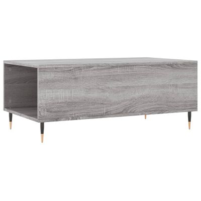 vidaXL Mesa de centro madera contrachapada gris Sonoma 90x50x36,5 cm