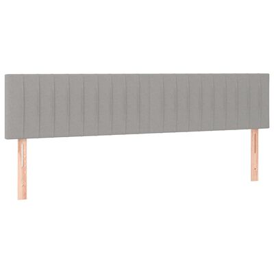 vidaXL Cama box spring con colchón tela gris claro 160x200 cm