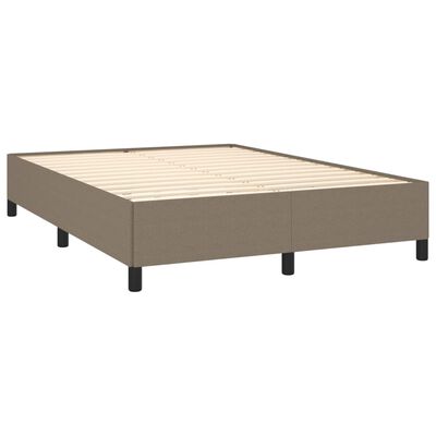 vidaXL Estructura de cama de tela gris taupe 140x200 cm