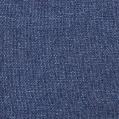 vidaXL Cama box spring con colchón tela azul 180x200 cm