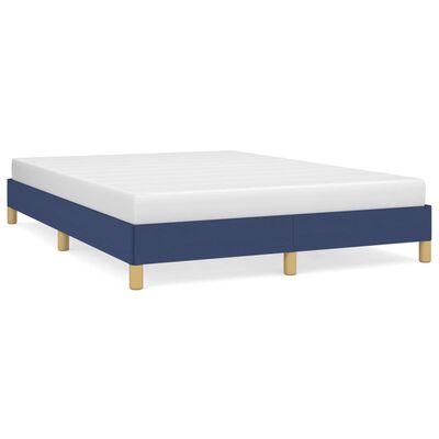 vidaXL Cama sin colchón tela azul 140x190 cm