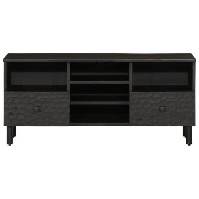 vidaXL Mueble de TV madera maciza de mango negro 100x33x46 cm