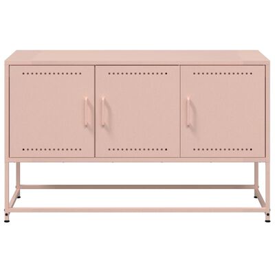 vidaXL Mueble para TV de acero rosa 100,5x39x60,5 cm