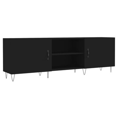 vidaXL Mueble para TV madera de ingeniería negro 150x30x50 cm