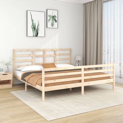 vidaXL Estructura de cama sin colchón madera maciza 200x200 cm