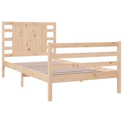 vidaXL Estructura de cama madera maciza de pino 75x190 cm