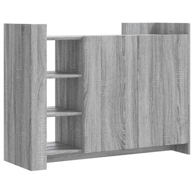 vidaXL Aparador madera de ingeniería gris Sonoma 100x35x75 cm