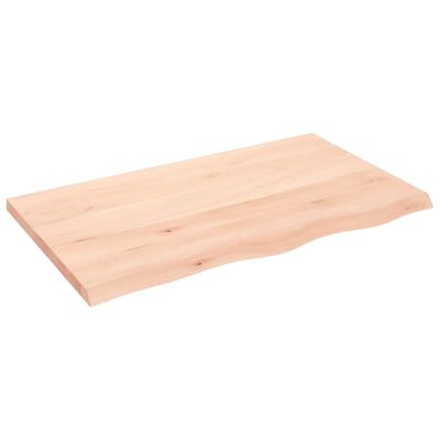 vidaXL Tablero de mesa madera maciza roble sin tratar 100x60x(2-4) cm