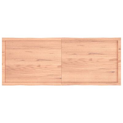 vidaXL Tablero mesa madera tratada borde natural marrón 160x60x(2-6)cm