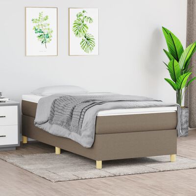 vidaXL Estructura de cama de tela gris taupe 80x200 cm