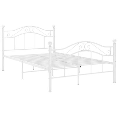 vidaXL Estructura de cama sin colchón metal blanco 120x200 cm