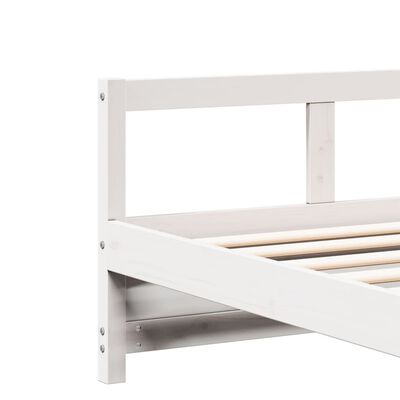 vidaXL Sofá cama sin colchón madera maciza de pino blanco 80x200 cm