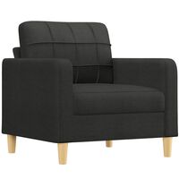 vidaXL Sillón de tela negro 60 cm