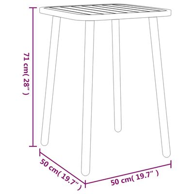 vidaXL Juego de comedor de jardín 3 piezas acero gris antracita