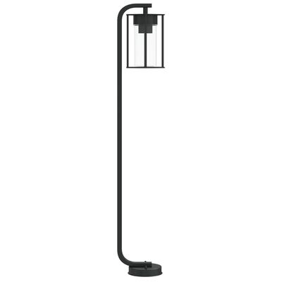 vidaXL Lámparas de suelo exterior 3 uds acero inoxidable negro 100 cm