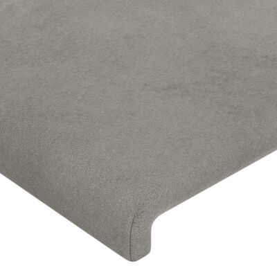 vidaXL Cabeceros 2 unidades de terciopelo gris claro 90x5x78/88 cm