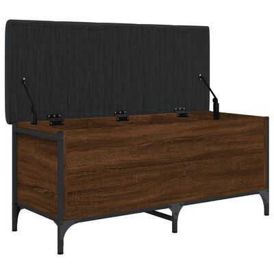 vidaXL Banco almacenaje madera ingeniería roble marrón 85,5x42x73,5 cm